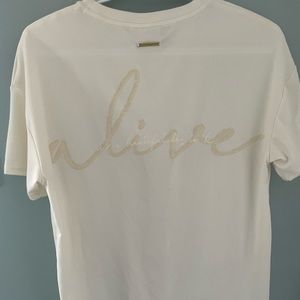 Gymshark Whiteney Simmons V2 oversized Tee-shirt in “Unbleached”